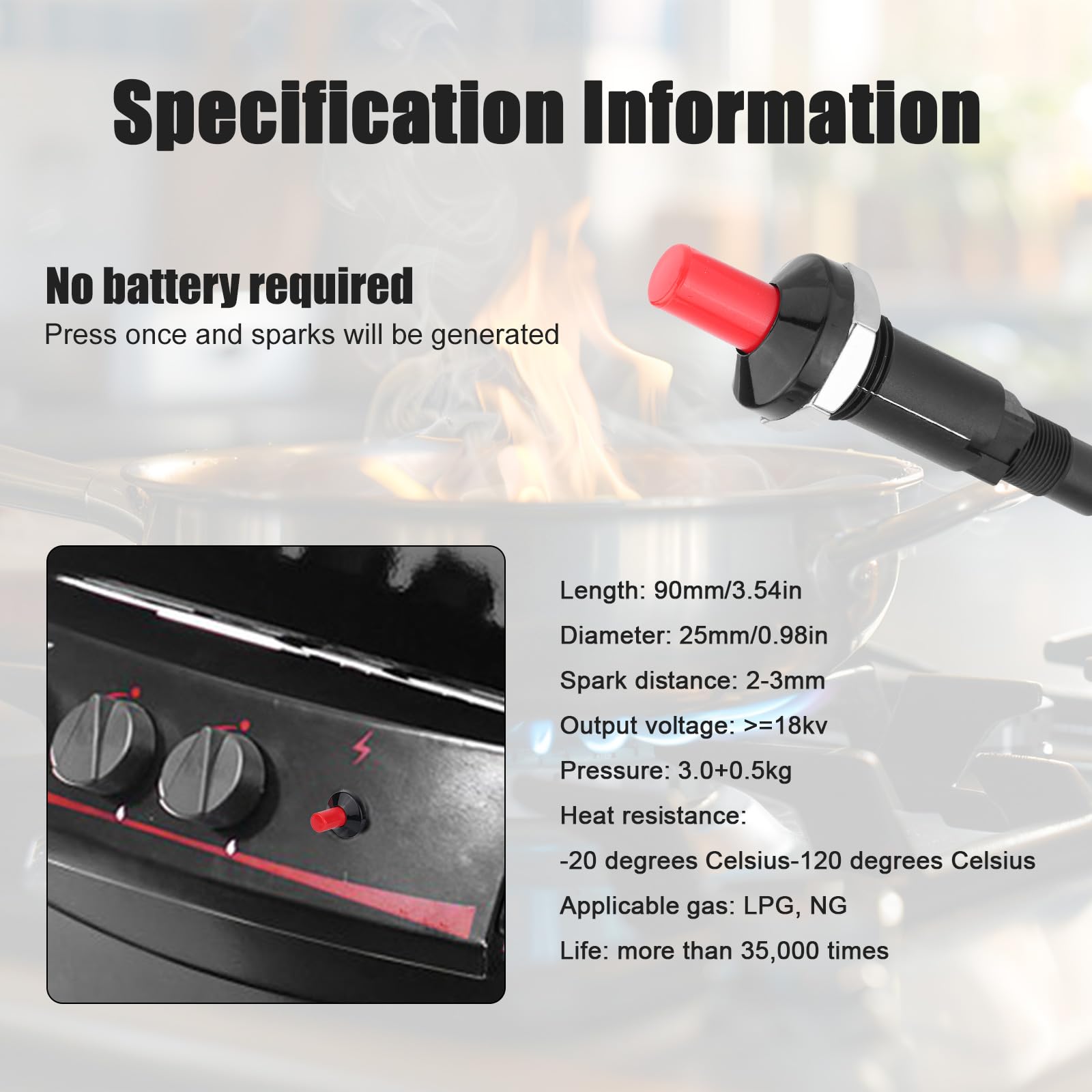 Amazon.com : Gosknor 2pcs Piezo Igniter, Push Button Grill Igniter